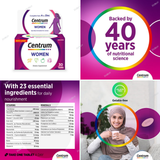 Centrum Women's Multivitamin Supplement Tablets, Pack of 30's