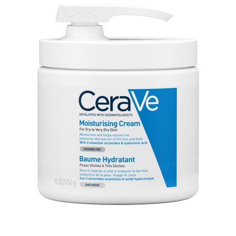 Cerave Moisturising Cream Jar Dry to very dry skin 454G pump