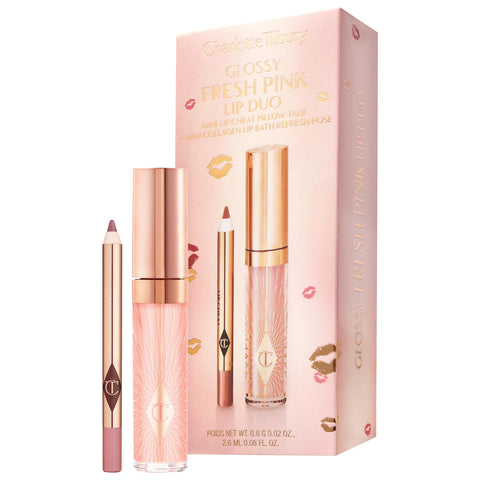 CHARLOTTE TILBURY - Glossy Lip Duo Fresh Pink, Nude Pink