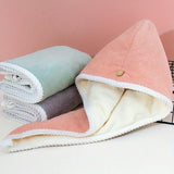 Coral Fleece Double Layer Thickened Hair Drying Water Towel - Pink And White, Pink Grey, Pink Green, Blue Grey