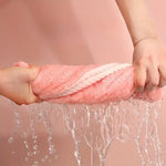 Coral Fleece Double Layer Thickened Hair Drying Water Towel - Pink And White, Pink Grey, Pink Green, Blue Grey