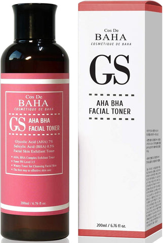 Cos De BAHA, GS AHA BHA Facial Toner 200ml (6.76 Fl Oz)