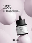 COSRX Niacinamide 15 Face Serum, Minimize Enlarged Pores, Redness Relief, Discoloration Correcting Treatment, Korean Skin Care, 0.67 fl.oz/20 ml