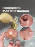 SHEGLAM GO GO GLOW HIGHLIGHTING BODY MIST - Gold Frosted Opal (Silver) Love Bomb (Purple) Champagne Shimmer, Crimson Sparkle, Fairy Twinkle