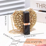 Crystal Rhinestone Heart Clutch Bag