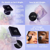 ELF Set It Bright Powder Quad - Fair, Fair Tan, Light, Light Medium, Medium Tan, Deep Rich