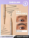 SHEGLAM Brows On Demand 2-In-1 Brow Pencil - Auburn, Chocolate, Espresso, Taupe