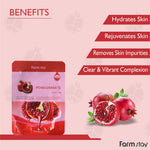Farmstay Pomegranate Visible Difference Mask Sheet single piece