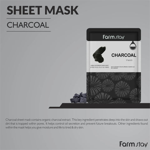 Farmstay Visible Difference Mask Sheet Charcoal