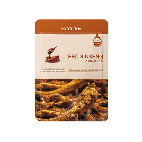 Farmstay Visible Difference Mask Sheet Red Ginseng Extract