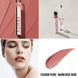 Fenty Beauty Fenty Icon Velvet Liquid Lipstick - Fashion Fiend - warm rose nude, Fiyaproof - maple red