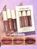 SHEGLAM Matte Allure Mini Liquid Lipstick Set - Feel Real, Private Tour
