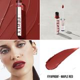 Fenty Beauty Fenty Icon Velvet Liquid Lipstick - Fashion Fiend - warm rose nude, Fiyaproof - maple red
