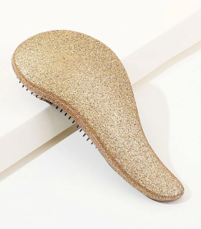 SHEIN 1pc Small Glitter Hair Brush/Hair Comb For Removing Hair Dust For All Hair Types