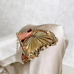 Elegant Mini Acrylic Crossbody Pouch - Golden, Silvery
