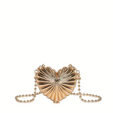 Elegant Mini Acrylic Crossbody Pouch - Golden, Silvery