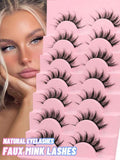 Shein 7 Pairs Faux Mink Fluffy 3D Volume Eyelashes