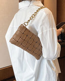 SHEIN Braided Detail Chain Square Bag