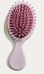 SHEIN 1pc Oval Mini Portable Hair Brush Plastic Detangler, ,For Women Men