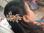 SHEIN 2pcs Butterfly & Flower Decor Bridal Hair Clip