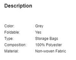 SHEIN 1pc Large Capacity Clothes Storage Bag