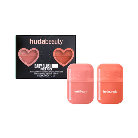 Huda Beauty Baby Blush Duo Pink And Peach