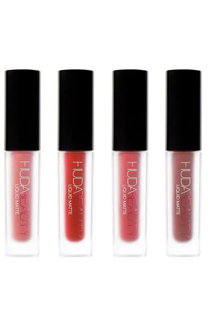 Shop HUDA BEAUTY Liquid Matte Ultra-Comfort Transfer-Proof Lipstick Mini in shades Miss America, Icon in Pakistan