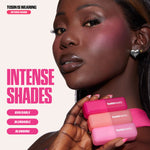 Shop Huda NEW Blush Crush in shades Bubble Gum, Intense Guava, Sunset Lychee in Pakistan