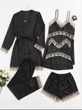 SHEIN 5pack Lace Trim Satin Night Set