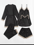 SHEIN 5pack Lace Trim Satin Night Set