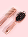 SHEIN Pink Dry & Wet Use Styling Comb Set/Kit 2pcs Kit