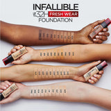 L'Oreal Paris Infallible 32 Hours Fresh Wear Foundation - 400 Pearl, 405 Porcelain, 410 Ivory, 415 Rose Ivory, 420 True Beige, 425 Linen, 430 Ivory Buff, 435 Rose Vanilla, 440 Natural Rose, 445 Vanilla, 450 Rose Beige, 455 Natural Buff, 465 Sand, 470 - Radiant Honey