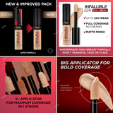 L'Oreal Paris Infallible Full Wear Concealer Infallible Correcteur Full Wear - 320 Porcelain, 325 Eggshell, 330 Ivory, 340 Fawn, 345 Oatmeal, 350 Bisque, 360 Cashmere, 365 Cashew