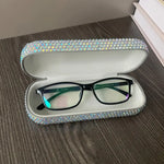 Shein Luxury Bling Rhinestone-Encrusted Faux Leather Glasses Case