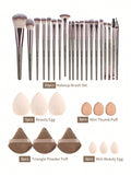 MAANGE 20/25/32pcs Professional Makeup Brush Set - Champagne