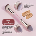 MAANGE 4-Piece Foundation Premium Brush Set - Black Beige, Black Gold, Pink Golden