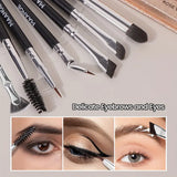 MAANGE 7pcs Soft Fiber Eyebrow, Eyeliner, Eye Shadow Brush