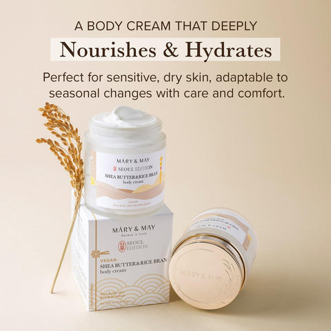 Mary & May Vegan Shea Butter & Rice Bran Body Cream 250ml