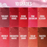 Maybelline Cloudtopia Cheek & Lip Mousse Blush - Twilight Berry, Ethereal Rouge, Divine Crimson, Pink Daydream, Coral Illusion, Moonlit Rose, Enchanted Mauve, Dreamy Dawn, Solar Serenity, Toasted Sky
