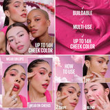 Maybelline Cloudtopia Cheek & Lip Mousse Blush - Twilight Berry, Ethereal Rouge, Divine Crimson, Pink Daydream, Coral Illusion, Moonlit Rose, Enchanted Mauve, Dreamy Dawn, Solar Serenity, Toasted Sky