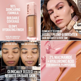 Maybelline Lifter Plump & Glow Foundation - 102 NEUTRAL, 110 WARM, 112 NEUTRAL, 115 COOL, 118 WARM, 120 NEUTRAL, 210 NEUTRAL, 220 WARM