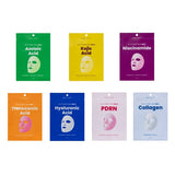 Nine Less My Fit Sheet Mask - No.1 Azelaic Acid, No.2 Kojic Acid, No.3 Niacinamide, No.4 Tranexamic Acid, No.5 Hyaluronic Acid, No.6 PDRN, No.7 Collagen