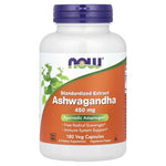 NOW Foods, Standardized Extract Ashwagandha, 450 mg, 180 Veg Capsules