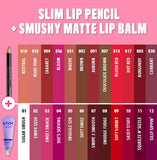 Buy NYX Smushy Matte Lip Balm in shades 01 Sugar Smush, 03 Sweet Smack, 04 She's Serving, 07 Swipe 2 Smooth online in Pakistan
