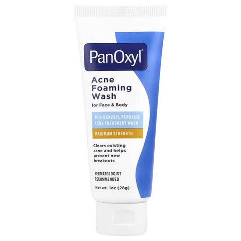 Panoxyl Acne Foaming Wash For Face & Body Maximum Strength 28g
