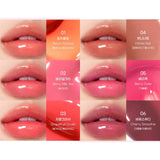 Peripera - Heart Jam Glow Lip - 01 Peach Fondue, 02 Berry Milk Tea, 03 Grapefruit Crush, 04 Honey Nut, 05 Berry Coke, 06 Cherry Smoothie, 07 Apricot Jelly, 08 Peach Crumble, 09 Cherry Filling