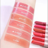 Peripera - Heart Jam Glow Lip - 01 Peach Fondue, 02 Berry Milk Tea, 03 Grapefruit Crush, 04 Honey Nut, 05 Berry Coke, 06 Cherry Smoothie, 07 Apricot Jelly, 08 Peach Crumble, 09 Cherry Filling