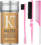 IKT Unisex Hair Wax Stick 75g with 3 combs Set - Pink