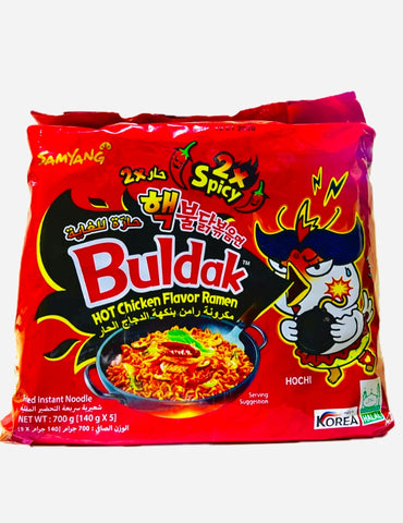 Samyang Buldak 2x Spicy Hot Chicken Flavour Ramen 140g Pack of 5