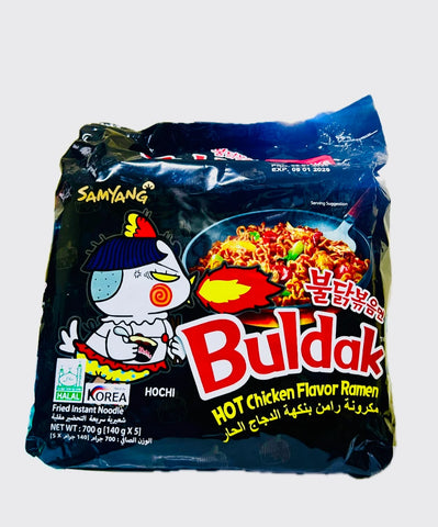 Samyang Buldak Hot Chicken Flavour Ramen 140g Pack of 5